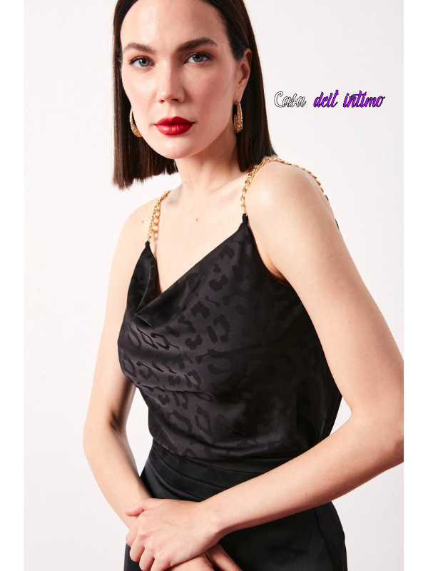 ELEGANTNA MAJICA BLUZA SATEEN CASA DELL INTIMO VELUR PANCEVO CRNA (3)